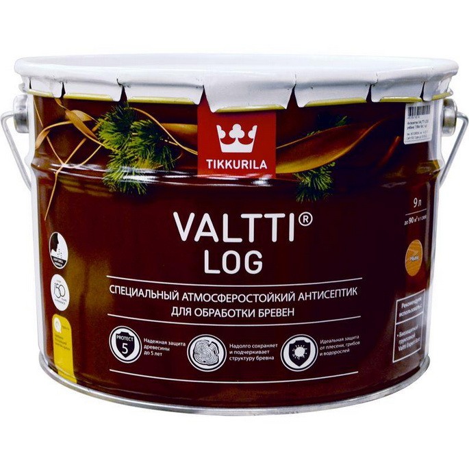 Антисептик Tikkurila Valtti Log EC 9 л