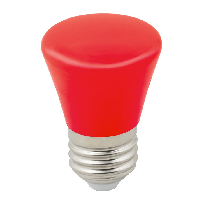 Лампа светодиодная Volpe Decor Color LED-D45-1W/RED/E27/FR/С Bell красная матовая