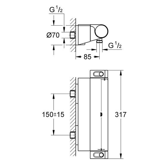 Термостат для ванны Grohe Grohtherm 2000 New 34469001