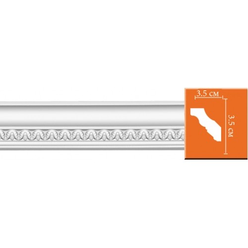 Плинтус потолочный полиуретановый Decomaster 95348F 2400х35х35 мм