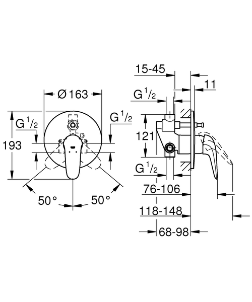 Смеситель для ванны Grohe Eurostyle 23730003