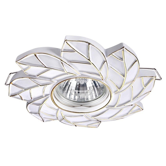 Светильник встраиваемый Novotech Pattern 370487 NT19 000 белый/золото 50W 220V