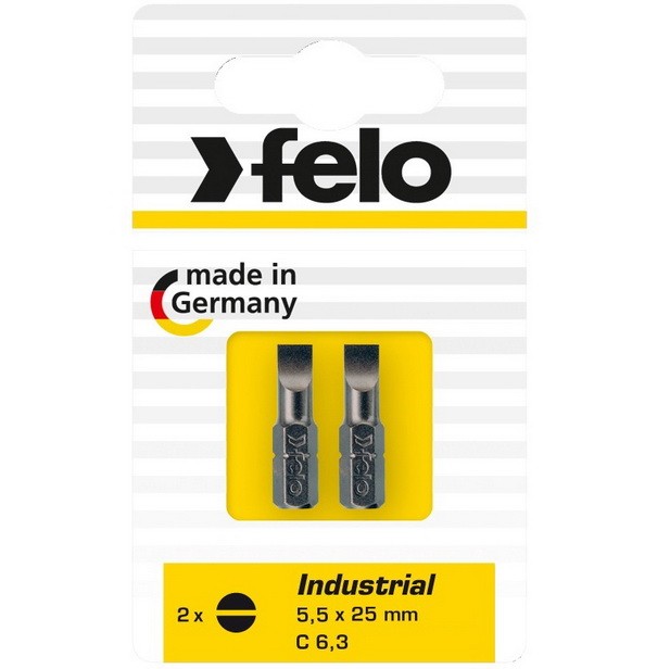 Бита шлицевая плоская Felo Industrial SL5,5х1х25 мм 2 шт.