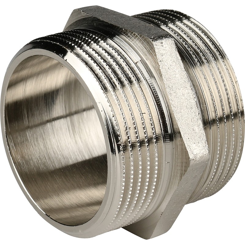 Ниппель Stout SFT-0004-112112 1 1/2 дюйма никелированный с наружной резьбой