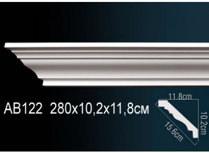 Карниз потолочный полиуретановый Перфект AB122 2400х102х118 мм