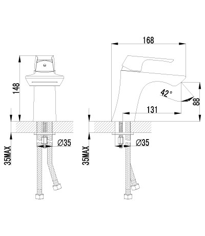 Смеситель для раковины Lemark Unit LM4546C
