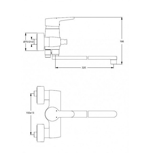 Смеситель для ванны Ideal Standard Connect Blue B9923AA
