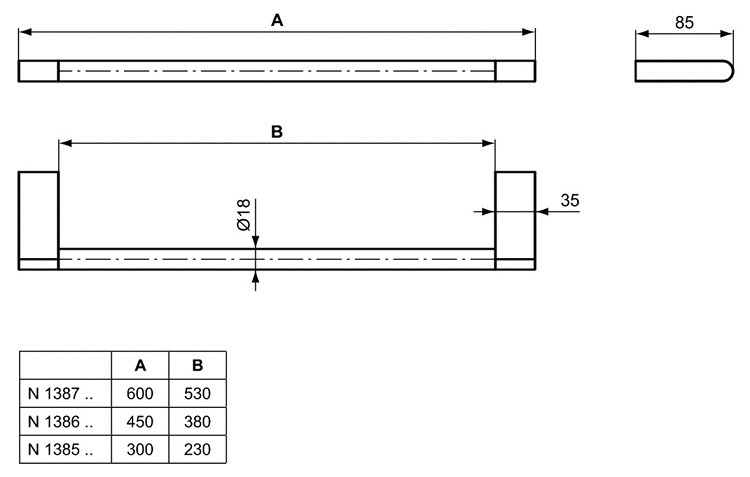 Полотенцедержатель Ideal Standard Connect N1387AA