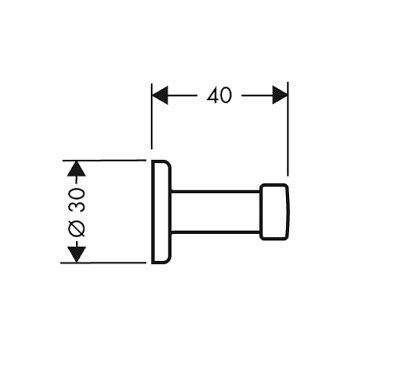 Крючок для ванной Hansgrohe Axor Uno 2 41537000