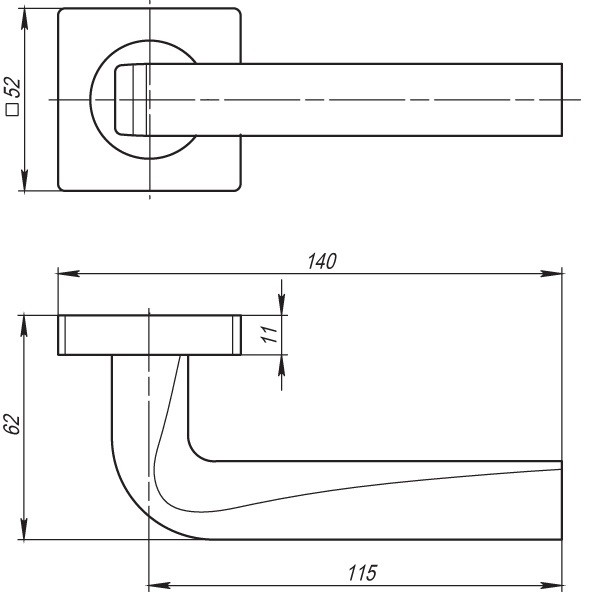 Ручка дверная Armadillo Kea SQ001-21CP-8