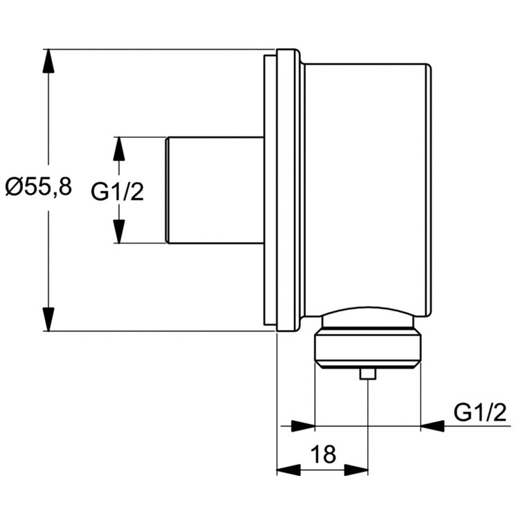 Подключение для душевого шланга Ideal Standard Idealrain L1 B9448AA