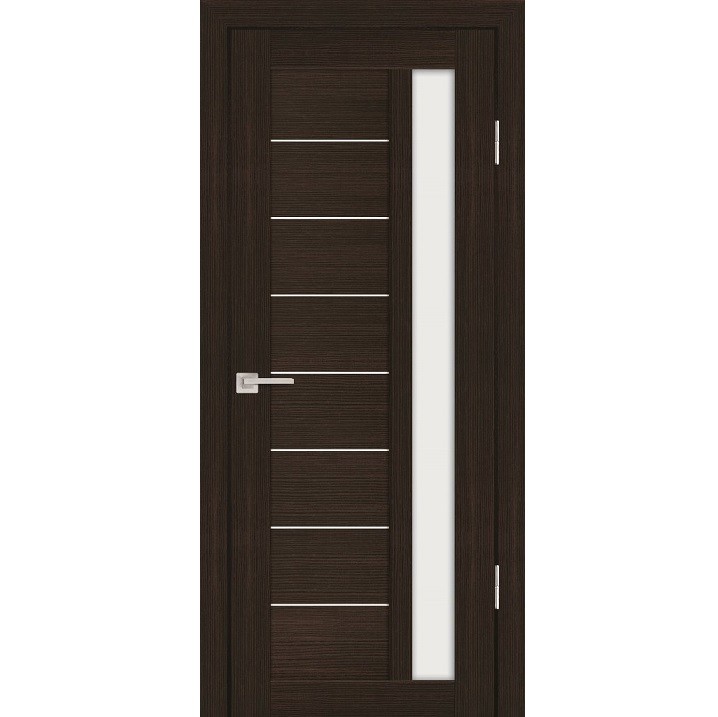 Дверное полотно Profilo Porte PS-40 экошпон Венге мелинга стекло белый сатинат 2000х600 мм