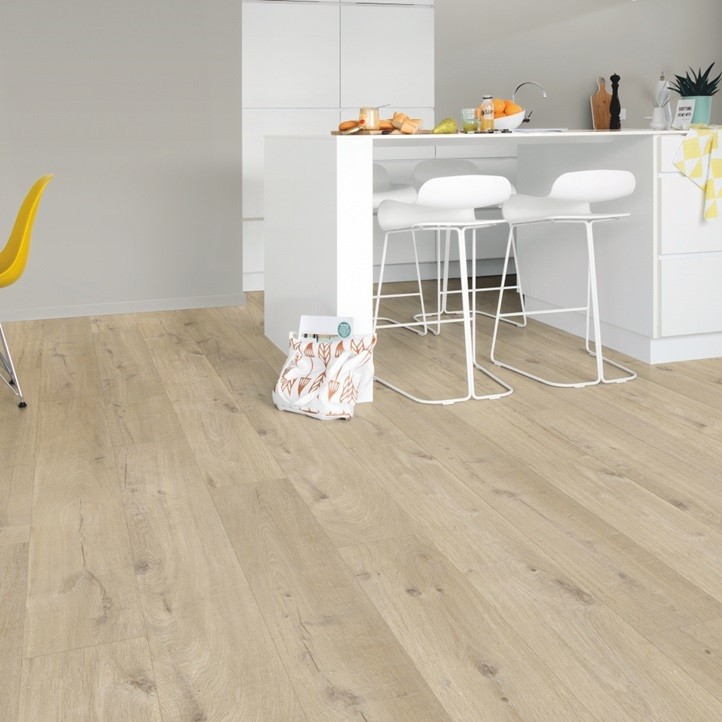 Плитка напольная ПВХ Quick-Step Livyn Pulse Click PUCL40103 Дуб хлопковый бежевый 1510х210х4,5 мм