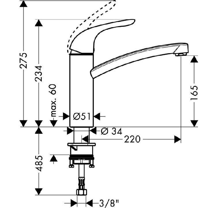 Смеситель для кухни Hansgrohe Logis 71832000