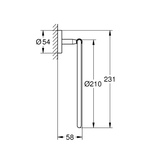 Полотенцедержатель кольцевой Grohe BauCosmopolitan 40460001