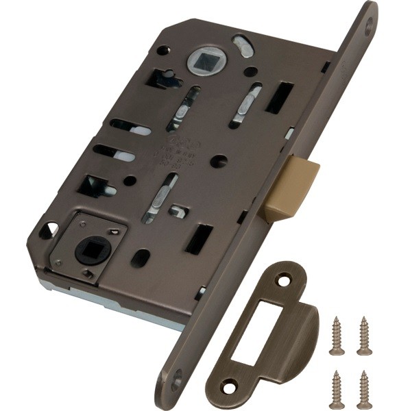Замок межкомнатный AGB Mediana Evolution WC B01102 античная бронза