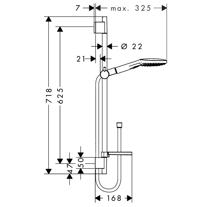 Душевой гарнитур Hansgrohe Raindance Select E 120 26620400