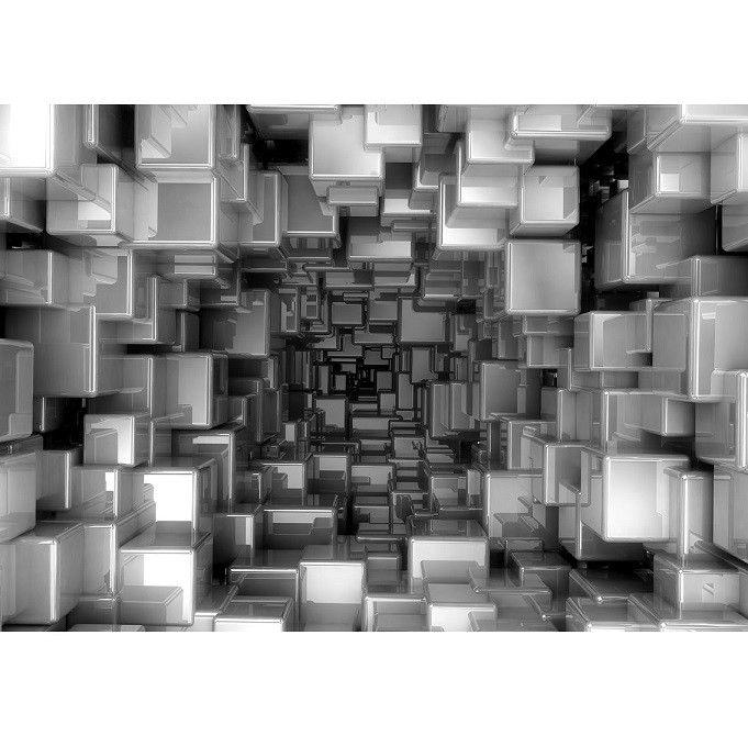 Фотообои виниловые на флизелиновой основе Decocode Кубическая абстракция 41-0179-AB 4х2,8 м