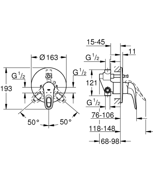 Смеситель для ванны Grohe Eurostyle New 33637003