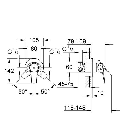 Смеситель для душа Grohe BauFlow 29046000