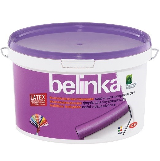 Краска интерьерная Belinka Latex B3 белая 1,86 л