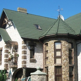 Черепица композитная Metrotile Metrobond зеленая