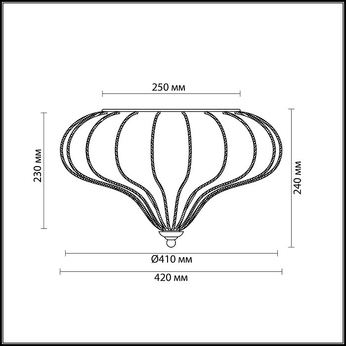 Люстра потолочная Odeon Light Nargiz 2684/4C бронза E14 4х60W 220V