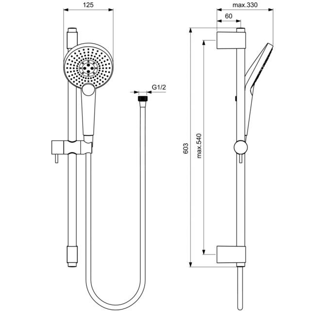 Душевой гарнитур Ideal Standard Idealrain Evo Jet XL3 B1761AA