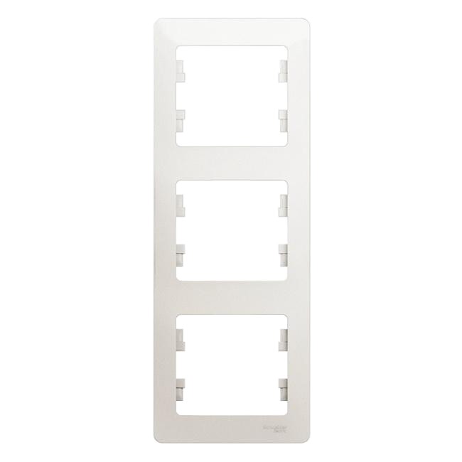 Рамка трехместная Schneider Electric Glossa GSL000607 перламутр 