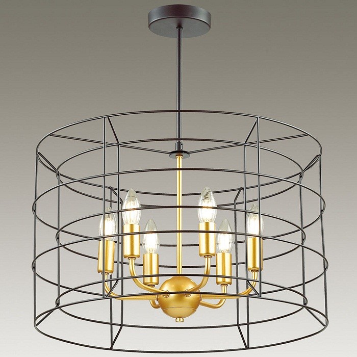 Люстра подвесная Lumion Rupert 4410/6 черная/золотая E14 6х40W 220V
