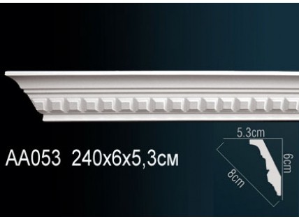 Карниз потолочный полиуретановый Перфект AA053F 2400х60х53 мм