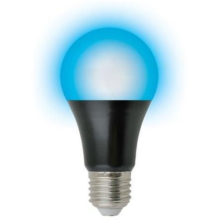 Светодиодная лампа Uniel LED-A60-9W/UVAD/E27/FR PLZ07BK ультрафиолетовая для дискотек