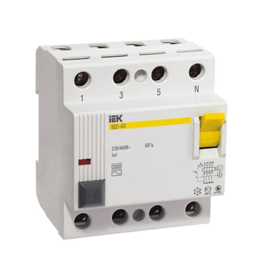 Автоматический выключатель дифференциального тока IEK ВД1-63 4P 40А 300мА