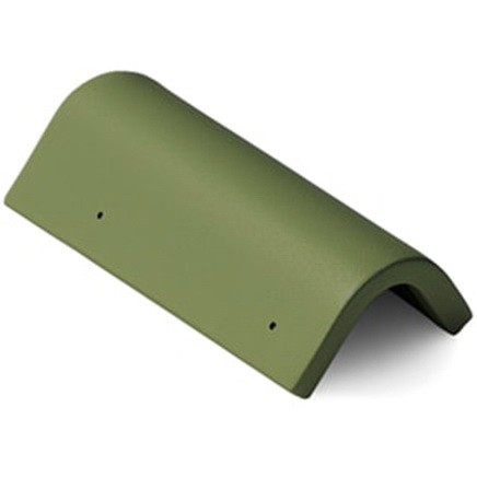 Черепица боковая цементно-песчаная Braas универсальная 420х223 мм зеленая