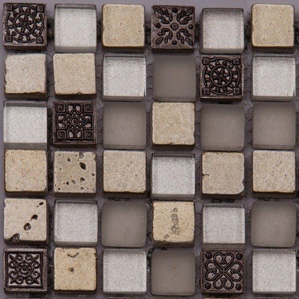 Мозаика из стекла, мрамора и агломерата Natural Inka BDA-1523