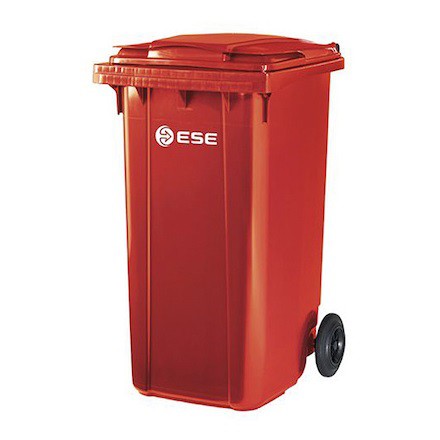 Контейнер пластиковый для мусора Ese 240 л красный
