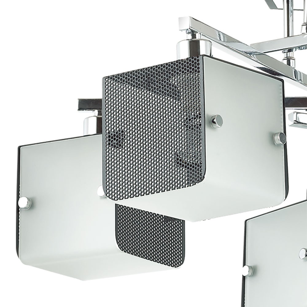 Люстра потолочная Lumion Cubo 4411/6C хром с черным E14 6х40W 220V