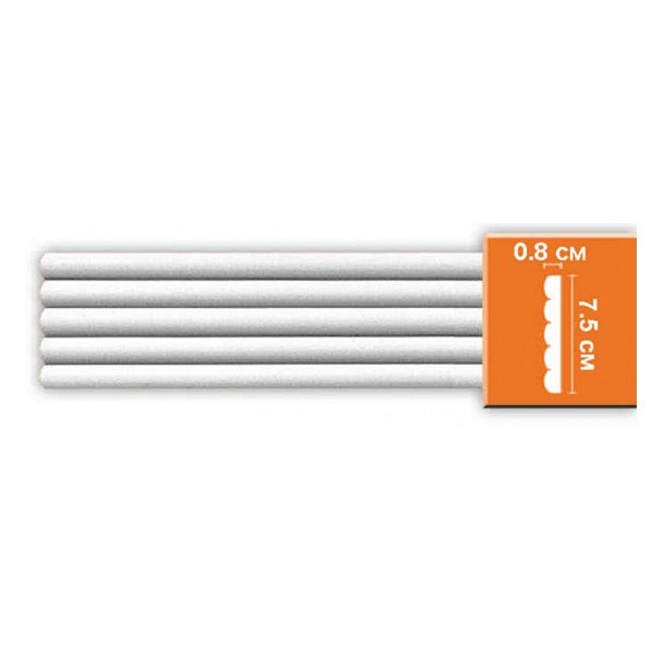 Молдинг полиуретановый Decomaster 97609 2400х75х8 мм