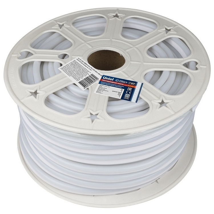 Лента светодиодная Uniel Neon ULS-N21-2835 120LED IP67 220V 8W DW 50 м