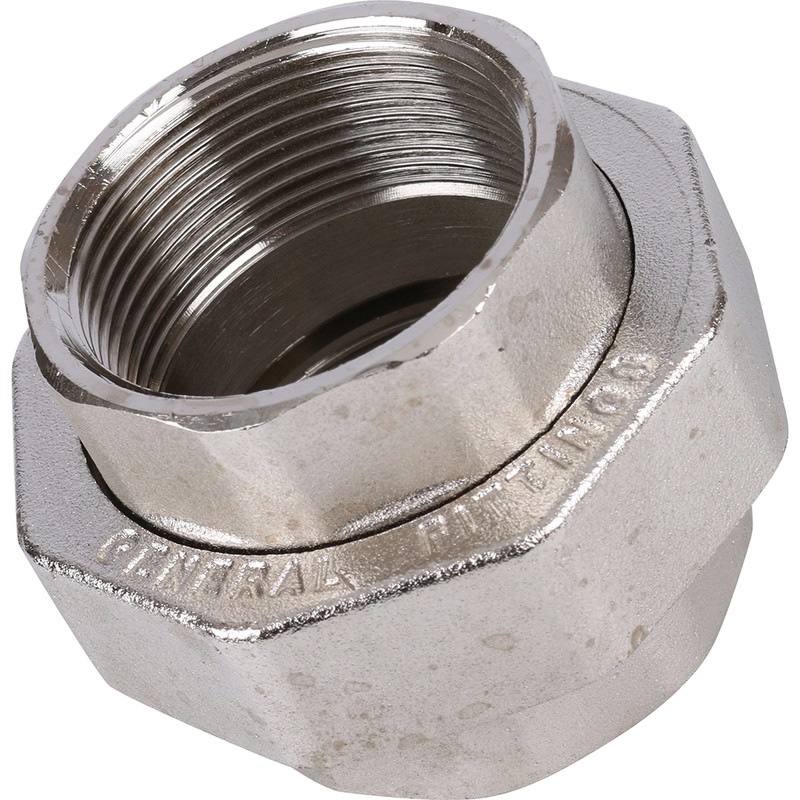 Разъемное соединение американка Stout SFT-0034-000112 1 1/2 дюйма никелированное с внутренней резьбой