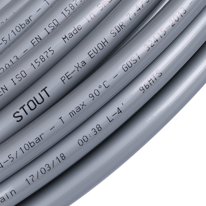 Труба Stout PEX-a SPX-0001-001622 16х2,2 мм серая бухта 100 м 