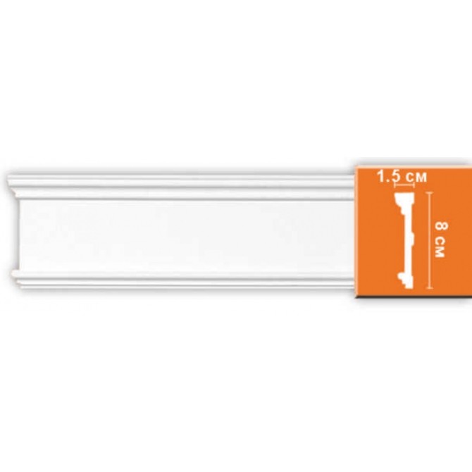 Молдинг полиуретановый Decomaster DT-8033 2400х77х15 мм