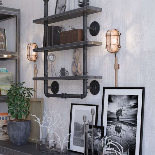 Светильник настенный Odeon Light Lofi 4131/1W медный Е27 60W 220V