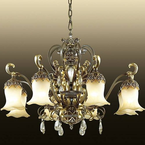 Люстра подвесная Odeon Light Safira 2802/8 золото E27 8х60W 220V