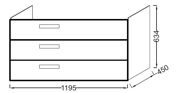 Тумба под раковину Jacob Delafon Rythmik EB1311-E10 1195х450х634 мм квебекский дуб