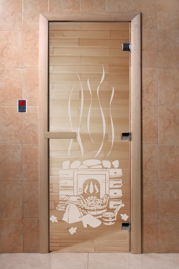 Дверь для сауны стеклянная Doorwood DW01007 Банька прозрачная 800х2000 мм 
