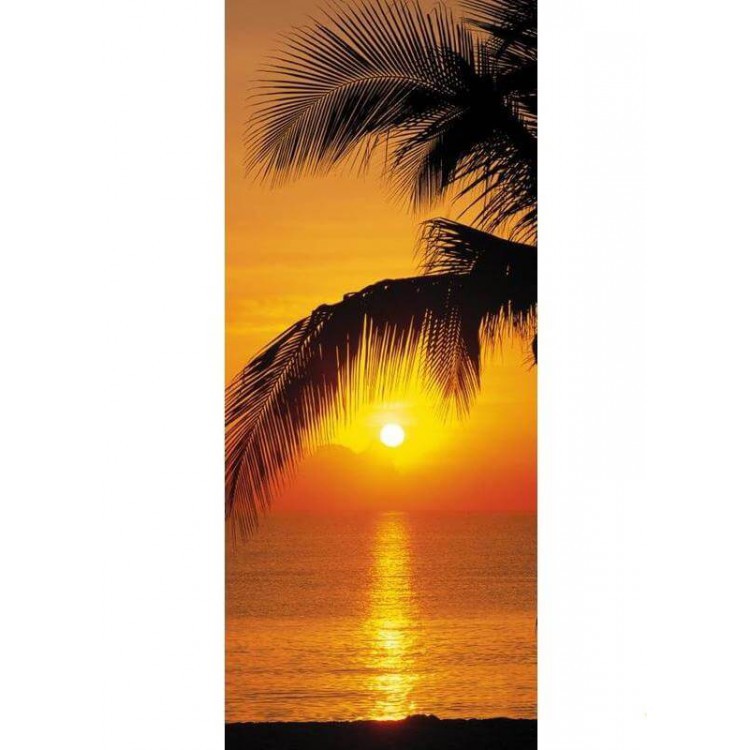 Фотообои бумажные Komar Palmy Beach Sunrise 2-1255 0,92х2,20 м