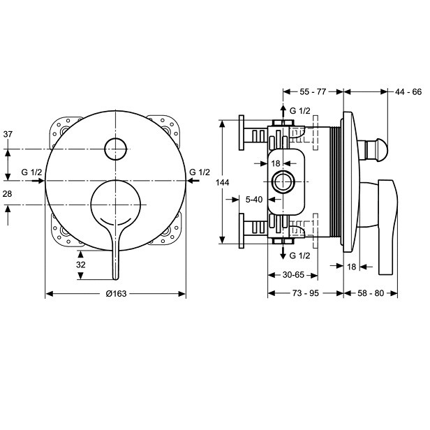 Термостат для ванны Ideal Standard Melange A4721AA