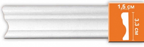 Молдинг полиуретановый Decomaster 97124F 2400х33х15 мм