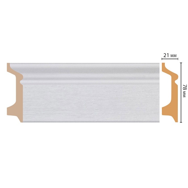 Плинтус из дюрополимера Decomaster D122-70 2400х78х21 мм
